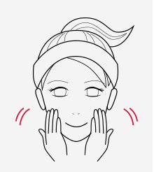 STEP 2 目もとや口もとなど、乾燥が気になる部分には、重ねづけをおすすめします。